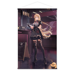 碧蓝航线 俾斯麦 瑞吉娜 周边日式贡缎包轴挂画墙贴海报 可定制