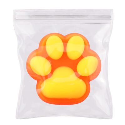 手工捏捏乐猫爪密封袋透明