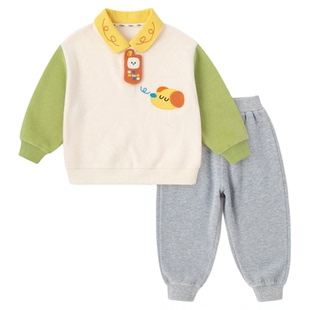 嘟嘟家儿童套装宝宝春季两件套男童女童上衣裤子宝宝童装婴儿衣服