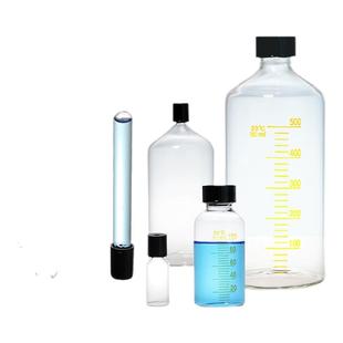 厌氧瓶螺口玻璃顶空瓶50 100/150/200/250/500ml取样瓶带刻度样品钳口瓶试管消解管丁基胶内塞实验室厌氧管