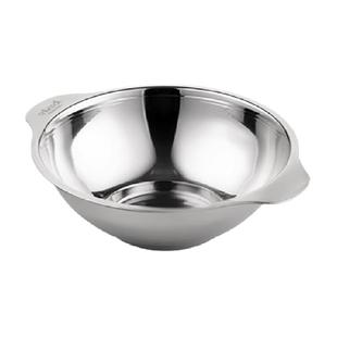 onlycook双耳汤碗食品级304不锈钢大号汤盆防烫拉面碗家用沙拉碗