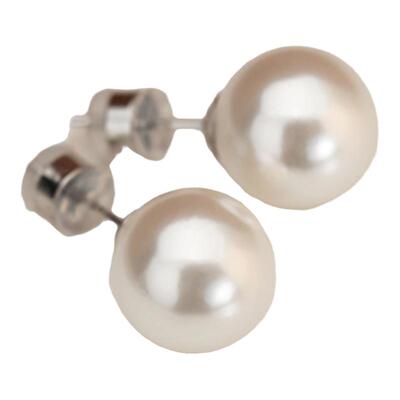 饰悟银饰纯银珍珠耳钉