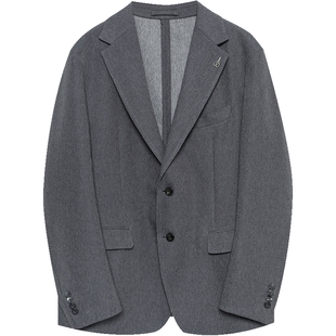 EHE男装 春夏新款深灰色原创设计正式商务简约梭织西服男外套
