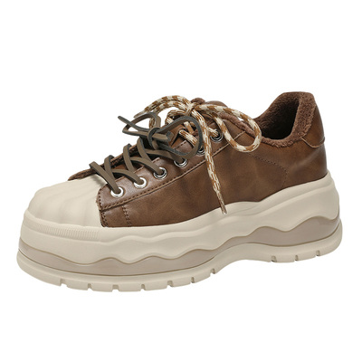 MILLIE'S/妙丽真皮厚底休闲鞋