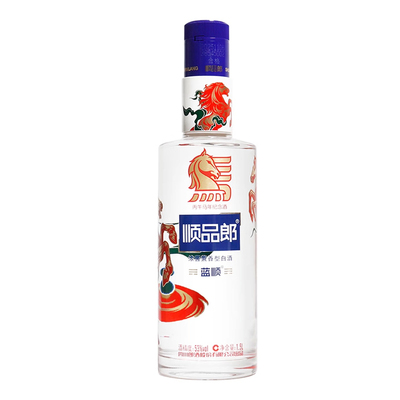 郎顺品郎蓝顺丙午马年纪念酒53度1.5L*1瓶浓酱兼香白酒
