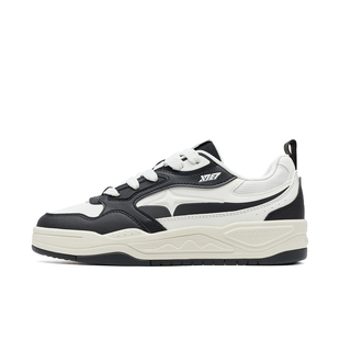 特步征程丨板鞋男鞋冬季新款低帮黑白休闲鞋轻便百搭男士运动鞋子