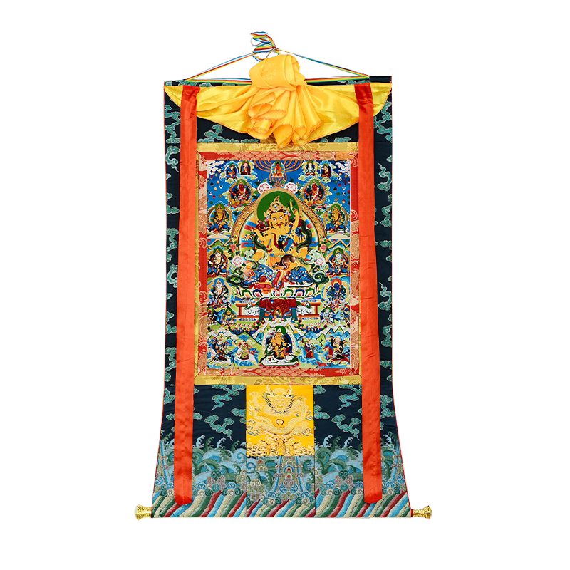玄关装饰挂画手工装裱矿物唐卡