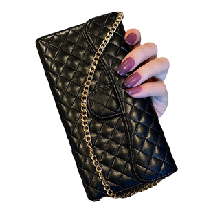 小香风斜挎可背带链条苹果17promax手机壳高档奢华14promax背包式女款iPhone13高级感小羊皮15插卡包16pm适用