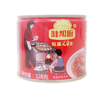 淮帮厨三红糯米藕罐头328gx4罐