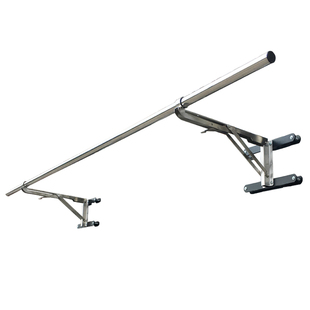 不锈钢高层免打孔阳台晾衣架可折叠防盗窗护栏飘窗外置晒衣杆神器