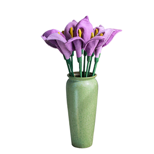 马蹄莲纯手工布艺仿真干花假花装饰高端客厅卧室花艺摆件仿生花束