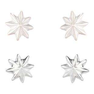 Rainy and CloudyCream｜单朵裱花奶油耳钉 奶油星耳饰 雪花耳环