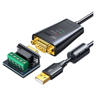 绿联usb转rs232/485/422串口线三合一接口9针连接九针通讯打印机调试数据传输转换线db9公头接口工业级转接