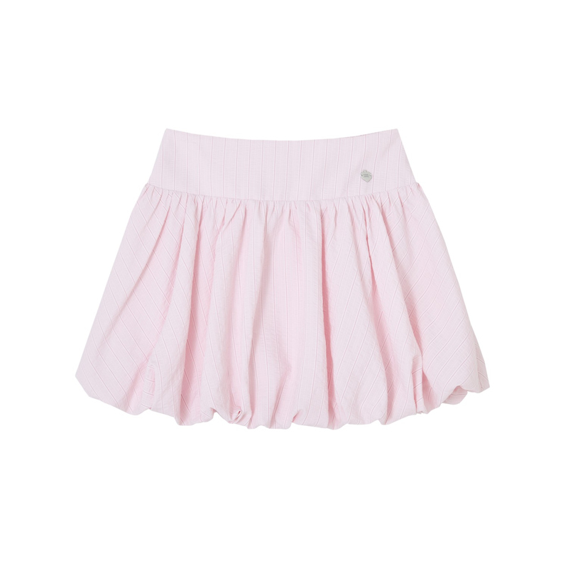 SOMESOWE 芭蕾风动漫花苞半身裙子女夏设计感A字泡泡百褶遮胯短裙