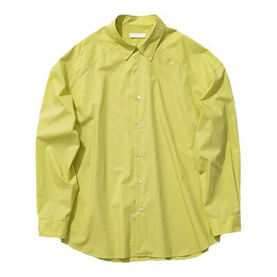 COMMON SCENTS芥黄色STYLEM经典交叉育克版型长袖衬衫