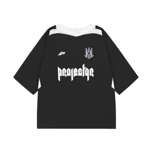 Grailz Project G/R运动拼接刺绣足球短袖23号复古小众潮牌T恤