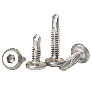 410不锈钢六角钻尾螺钉圆头自攻自钻螺丝大扁头燕尾丝沉头彩钢瓦