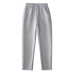 男童加绒裤子儿童运动裤女童直筒深灰藏青浅灰色学生校服裤子冬季