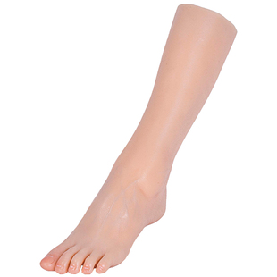 仿真足模硅胶美脚女拍摄道具丝袜鞋子36码展示玉足模特天弓脚模型