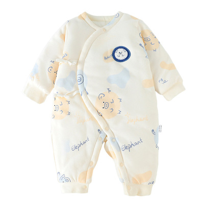 婧麒婴儿棉服加厚保暖连体衣