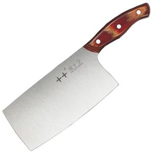 北京双十字正品彩木柄家用切片刀不锈钢厨房用菜刀锋利切菜切肉刀