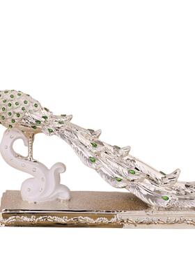 花翎欧式风树脂客厅玄关家装孔雀