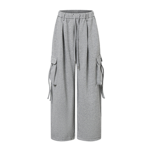 大佬街舞潮牌原创工装卫裤大口袋飘带jazz辣妹显瘦hiphop嘻哈5763