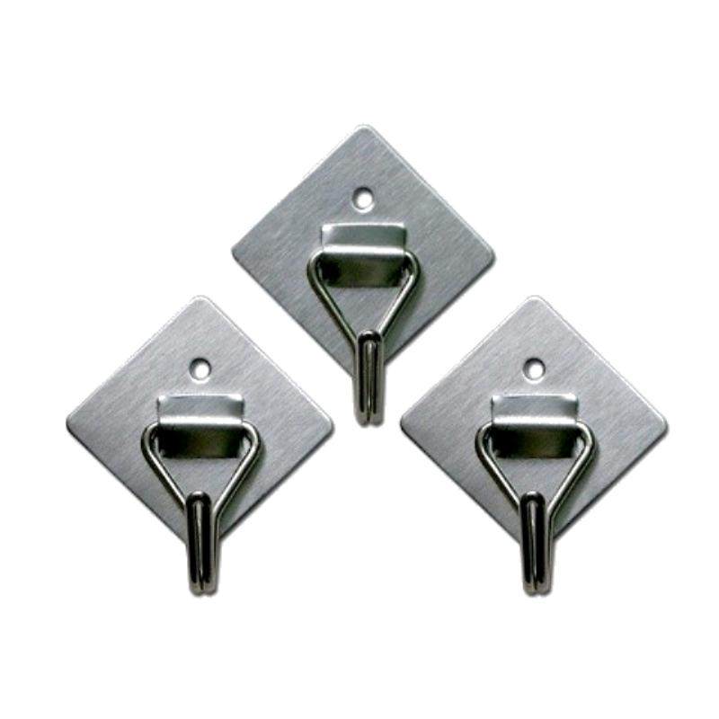 厨房不锈钢贴墙墙上粘贴挂钩免钉粘胶可打孔强力承重门后衣服粘钩