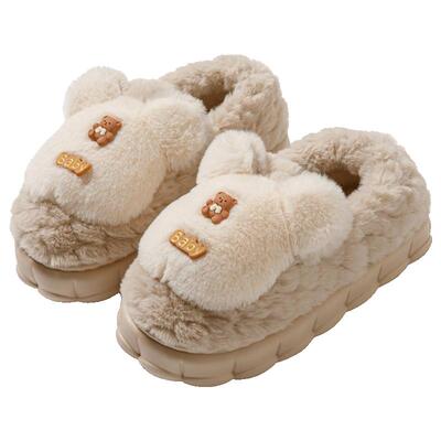 baby熊包跟月子棉拖鞋女冬季2025