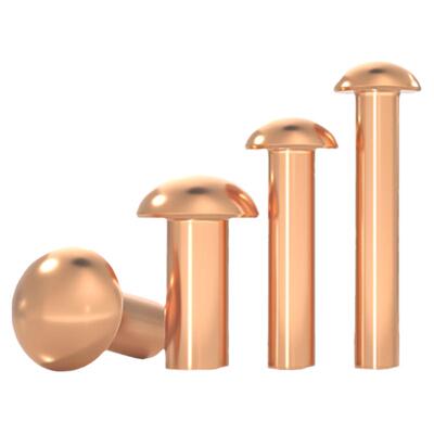 【全网热销】紫铜半圆头实心铆钉