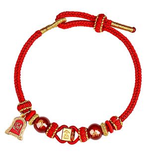 普陀山2026马年本命年红绳手链手工编织六合生肖太岁护身男女手绳