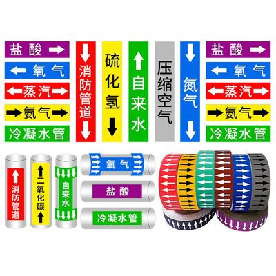 聚乙烯化工厂压缩空气标识贴定制