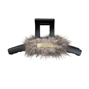 《下一个街角》简约兔毛时尚抓夹鲨鱼夹发量多盘发卡后脑勺发夹