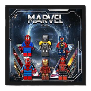 KGBOX乐高抽抽乐人仔漫威71031人仔磁吸收纳盒展示盒相框挂墙