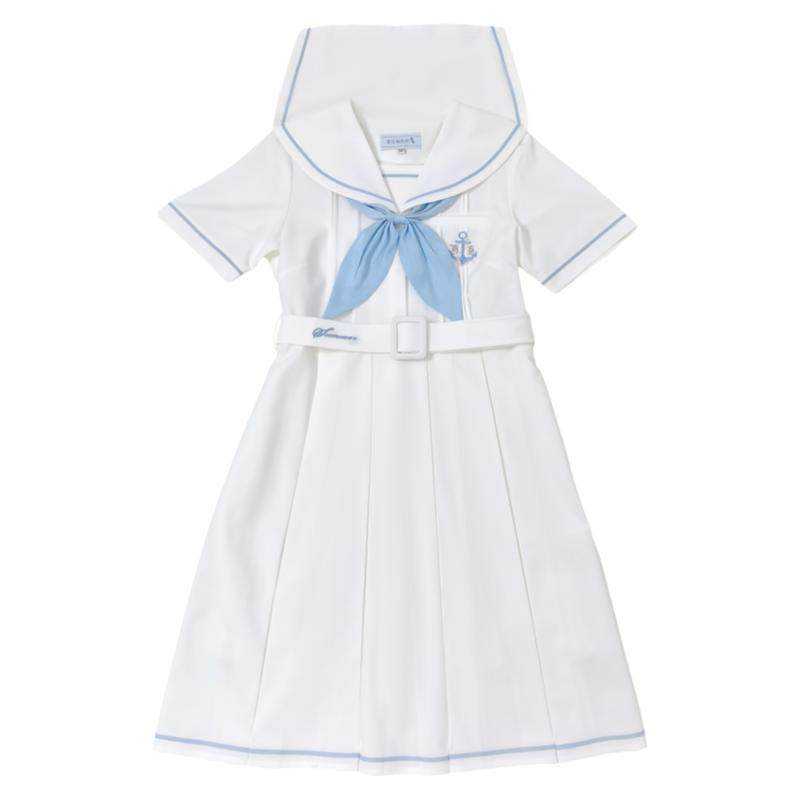 夏日和风铃 夏之帆原创JK制服日系学院风短袖连衣裙盛夏服