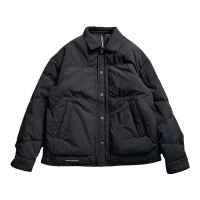 衬衫式轻薄宽松保暖散口袖羽绒服