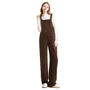 费雪孕妇背带裤2025新款秋冬外穿大码加绒宽松两件套小个子孕妇装