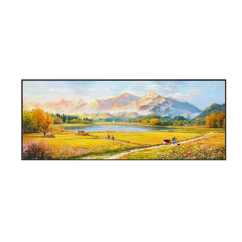 田园风景钻石画客厅沙发客厅