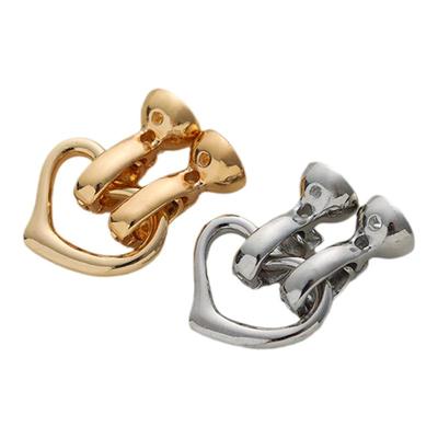 白k白金保色梯方爱心16mmdiy饰品