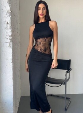 K 77752 Sexy Lace Backs Dress 性感露背连衣裙 跨境欧美