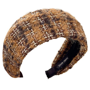 秋冬加厚毛呢高颅顶发箍女款遮白发宽边简约发卡秋冬发饰压发头箍