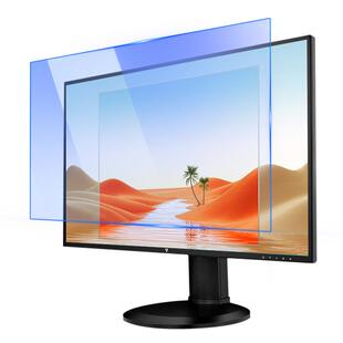 电脑屏幕护眼膜笔记本台式显示器抗蓝光保护膜防辐射24英寸镜面玻璃屏防反光贴膜液晶萤幕14光面15.6定制软膜