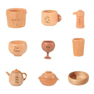 木制可玩水儿童过家家仿真玩具套装仿真下午茶茶具小孩生日礼物实