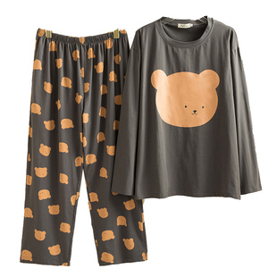 睡衣网红爆款2025春款情侣短袖纯棉大码200斤男女夏季家居服套装