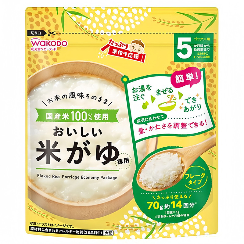 日本和光堂宝宝辅食米粉米糊5月+