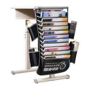 悟生新款书袋课桌收纳学生挂书袋书桌挂袋初中生高中生桌边放书神器书立架书本置物架教室桌面侧旁挂带双课室