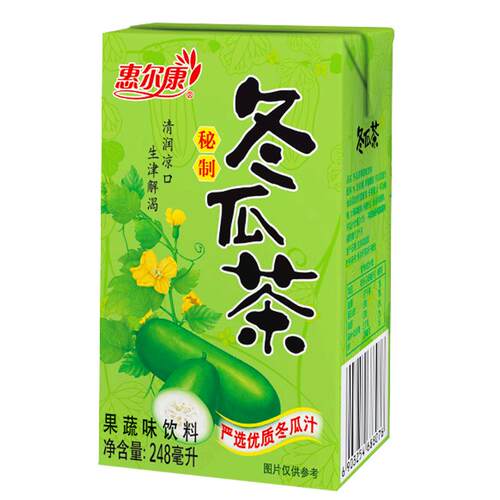 惠尔康冬瓜茶植物凉茶饮料整箱248ml*24盒装夏季清凉饮品福建怀旧