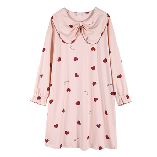 睡裙女秋冬纯棉长袖日系可爱甜美睡衣少女家居服春秋季宽松可外穿