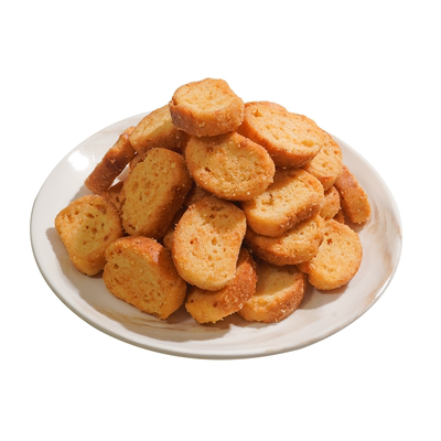 咸蛋黄肉松味面包干法棍切片早餐代餐零食烤面包片馍片非膨化饼干