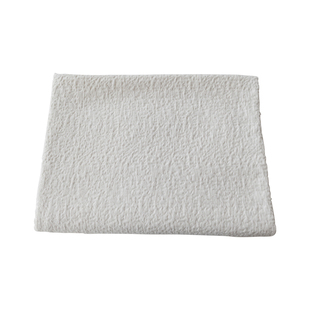 白色全棉压褶肌理布料抗皱垂感免烫西装外套裙裤子服装设计师面料